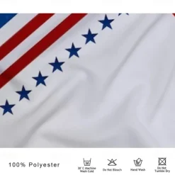 OUKU Men's American Flag Veterans Polo Shirts Golf Shirt Short Sleeve Polo Shirts Collared Shirts Streetwear Vacation Wear Party Outfits Buttons 3D Print Spring & Summer White Blue