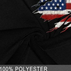 Hot OUKU Men's American Flag Veterans Polo Shirts Golf Shirt Short Sleeve Polo Shirts Collared Shirts Streetwear Vacation Wear Party Outfits Buttons 3D Print Summer Spring Black