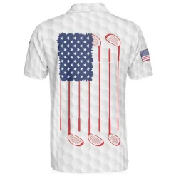 Discount OUKU Men's American Flag Veterans Polo Shirts Golf Shirt Short Sleeve Polo Shirts Collared Shirts Casual Streetwear Vacation Wear Party Outfits Buttons 3D Print White