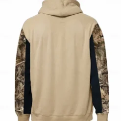Clearance OUKU Men's American US Flag Fish Hoodie Sweatshirt Cowboy Casual Long Sleeve Hooded Sports Outdoor Streetwear Light Brown Brown Pocket 3D Print Fall Winter Designer