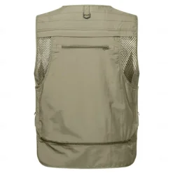 Clearance OUKU Men's American US Flag Waistcoat Gilet Fishing Vest Tactical Practical Removable Casual Sports Outdoor Fishing Photography Mesh Side Pockets Quick Dry Collarless Sleeveless Army Green Dark Blue