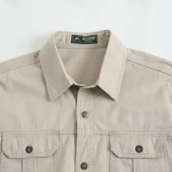 Clearance OUKU Men's American US Flag Work Shirt Western Shirt Cargo Shirt Long Sleeve Casual Tactical Sports Outdoor WorkWear Spring Fall Turndown Front Two Pockets Button Up Shirts Black Army Green Red Blue Orange
