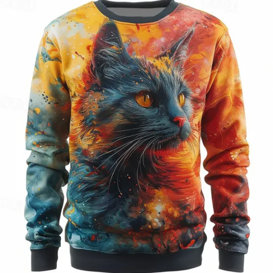 Clearance OUKU Men's Animal Dragon Sweatshirts Sweatshirt Pullover Long Sleeve Sweatshirt Crew Neck Fashion Casual Street Style 3D Print Going out Streetwear 3D Print Spring & Fall