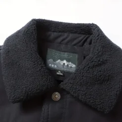 OUKU Men's Animal Horse Embroidered Fleece Jacket Sherpa Trucker Jacket Work Cargo Jacket Turn-Down Collar Warm Winter Cotton Jacket Vintage Casual Sports Outdoor Coat Multi-Pockets