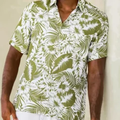 Outlet OUKU Men's Animal Leopard Shirt Summer Hawaiian Shirt Aloha Shirt Short Sleeves Shirt Turndown Tropical Fashion Hawaiian Outdoor Street Hawaiian Black Brown Green S M L