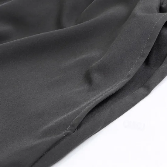 OUKU Men's Athletic Pants Active Pants GYM Pants Running Pants Outdoor Daily Quick Dry Comfortable Elastic Waist 2 in 1 Plain Full Length Sports Casual Activewear Black Grey Micro-elastic