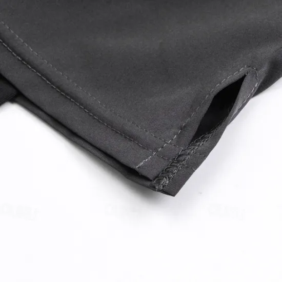 OUKU Men's Athletic Pants Active Pants GYM Pants Running Pants Outdoor Daily Quick Dry Comfortable Elastic Waist 2 in 1 Plain Full Length Sports Casual Activewear Black Grey Micro-elastic