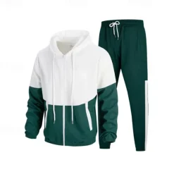 Best OUKU Men's Athletic Pants Active Pants Sweatpants Set Pocket Drawstring Elastic Waist Color Block Comfort Sports Outdoor Daily Fashion Casual Black Wine Micro-elastic