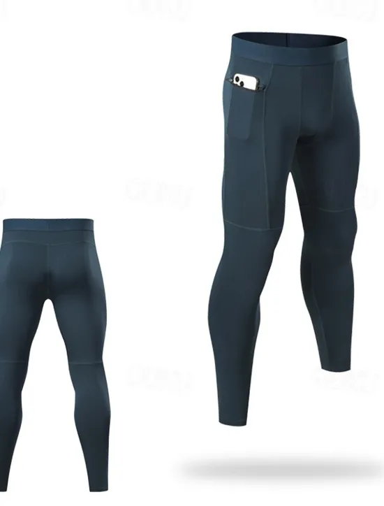 Sale OUKU Men's Athletic Pants Compression Pants GYM Pants Running Pants Outdoor Athleisure Daily Sports Breathable Quick Dry Soft High Elasticity Pocket Plain Full Length Fashion Casual Activewear Black White
