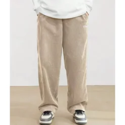 Discount OUKU Men's Athletic Pants Corduroy Pants Trousers Straight Leg Sweatpants Pocket Elastic Waist Drawstring Plain Comfort Sports Outdoor Daily Fashion Casual Black Yellow Micro-elastic