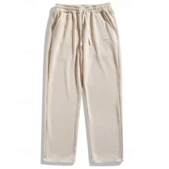 Discount OUKU Men's Athletic Pants Corduroy Pants Trousers Straight Leg Sweatpants Pocket Elastic Waist Drawstring Plain Comfort Sports Outdoor Daily Fashion Casual Black Yellow Micro-elastic