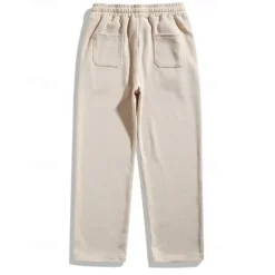 Discount OUKU Men's Athletic Pants Corduroy Pants Trousers Straight Leg Sweatpants Pocket Elastic Waist Drawstring Plain Comfort Sports Outdoor Daily Fashion Casual Black Yellow Micro-elastic