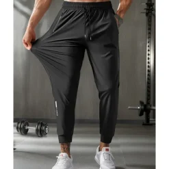 Discount OUKU Men's Athletic Pants GYM Pants Running Pants Training Athletic Daily High Stretch Comfortable Breathable Pocket Elastic Waist Drawstring Plain Full Length Sports Casual Activewear Black Grey
