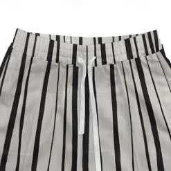 New OUKU Men's Athletic Pants Sweatpants Trousers Pocket Drawstring Elastic Waist Striped Comfort Sports Outdoor Daily Fashion Casual Black-White Black Micro-elastic