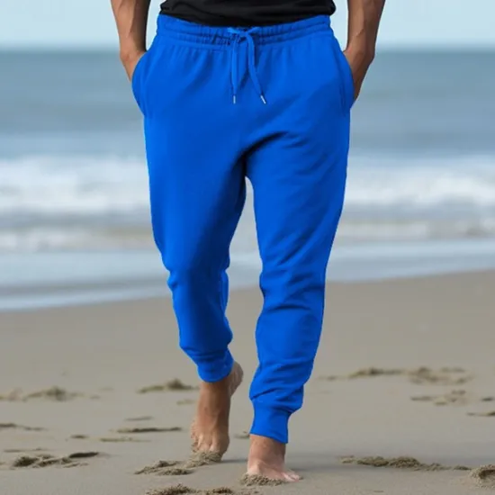 Clearance OUKU Men's Athletic Pants Sweatpants Joggers Trousers Pocket Drawstring Elastic Waist Plain Comfort Sports Outdoor Daily Fashion Casual Black White Micro-elastic