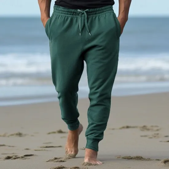 Clearance OUKU Men's Athletic Pants Sweatpants Joggers Trousers Pocket Drawstring Elastic Waist Plain Comfort Sports Outdoor Daily Fashion Casual Black White Micro-elastic