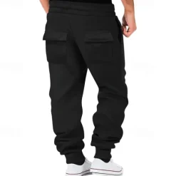 OUKU Men's Athletic Pants Sweatpants Joggers Trousers Cargo Sweatpants Pocket Drawstring Elastic Waist Plain Comfort Sports Outdoor Daily Fashion Casual Black Army Green Micro-elastic