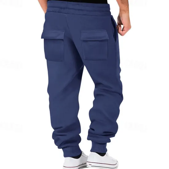 OUKU Men's Athletic Pants Sweatpants Joggers Trousers Cargo Sweatpants Pocket Drawstring Elastic Waist Plain Comfort Sports Outdoor Daily Fashion Casual Black Army Green Micro-elastic
