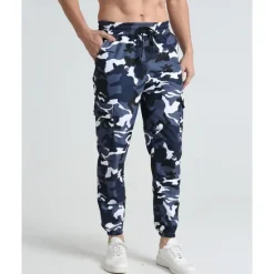 Online OUKU Men's Athletic Pants Sweatpants Joggers Trousers Pocket Drawstring Elastic Waist Camouflage Comfort Sports Outdoor Daily Fashion Casual Pink Red Micro-elastic