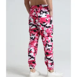 Online OUKU Men's Athletic Pants Sweatpants Joggers Trousers Pocket Drawstring Elastic Waist Camouflage Comfort Sports Outdoor Daily Fashion Casual Pink Red Micro-elastic