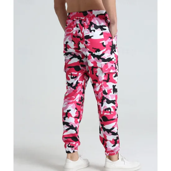 Online OUKU Men's Athletic Pants Sweatpants Joggers Trousers Pocket Drawstring Elastic Waist Camouflage Comfort Sports Outdoor Daily Fashion Casual Pink Red Micro-elastic
