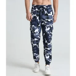 Online OUKU Men's Athletic Pants Sweatpants Joggers Trousers Pocket Drawstring Elastic Waist Camouflage Comfort Sports Outdoor Daily Fashion Casual Pink Red Micro-elastic