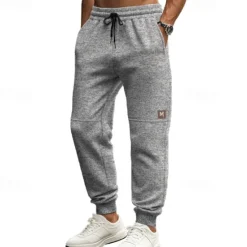 Clearance OUKU Men's Athletic Pants Sweatpants Joggers Trousers Pocket Drawstring Elastic Waist Plain Comfort Sports Outdoor Daily Fashion Casual ArmyGreen Wine Micro-elastic
