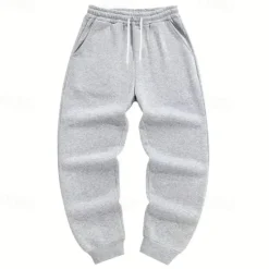 Clearance OUKU Men's Athletic Pants Sweatpants Joggers Trousers Pocket Drawstring Elastic Waist Plain Comfort Sports Outdoor Daily Fashion Casual Black Red Micro-elastic
