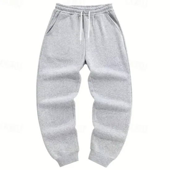 Clearance OUKU Men's Athletic Pants Sweatpants Joggers Trousers Pocket Drawstring Elastic Waist Plain Comfort Sports Outdoor Daily Fashion Casual Black Red Micro-elastic