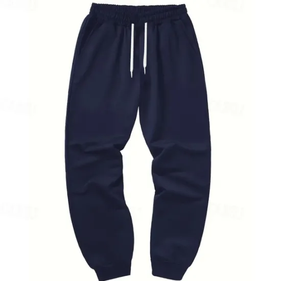 Clearance OUKU Men's Athletic Pants Sweatpants Joggers Trousers Pocket Drawstring Elastic Waist Plain Comfort Sports Outdoor Daily Fashion Casual Black Red Micro-elastic