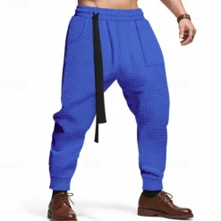 Sale OUKU Men's Athletic Pants Sweatpants Joggers Trousers Pocket Drawstring Elastic Waist Plain Comfort Sports Outdoor Daily Fashion Casual Black White Micro-elastic