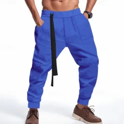 Sale OUKU Men's Athletic Pants Sweatpants Joggers Trousers Pocket Drawstring Elastic Waist Plain Comfort Sports Outdoor Daily Fashion Casual Black White Micro-elastic