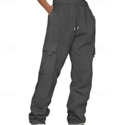 OUKU Men's Athletic Pants Sweatpants Trousers Pocket Drawstring Elastic Waist Plain Comfort Sports Outdoor Daily Fashion Casual Black Yellow Micro-elastic