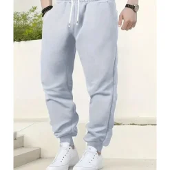 Outlet OUKU Men's Athletic Pants Sweatpants Joggers Trousers Pocket Drawstring Elastic Waist Plain Comfort Sports Outdoor Daily Fashion Casual Black Yellow Micro-elastic