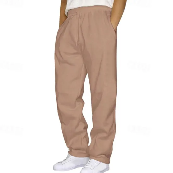 Best OUKU Men's Athletic Pants Sweatpants Trousers Pocket Drawstring Elastic Waist Plain Comfort Sports Outdoor Daily Fashion Casual Black Yellow Micro-elastic
