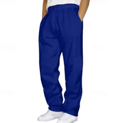 Best OUKU Men's Athletic Pants Sweatpants Trousers Pocket Drawstring Elastic Waist Plain Comfort Sports Outdoor Daily Fashion Casual Black Yellow Micro-elastic