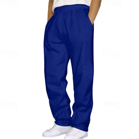 Best OUKU Men's Athletic Pants Sweatpants Trousers Pocket Drawstring Elastic Waist Plain Comfort Sports Outdoor Daily Fashion Casual Black Yellow Micro-elastic