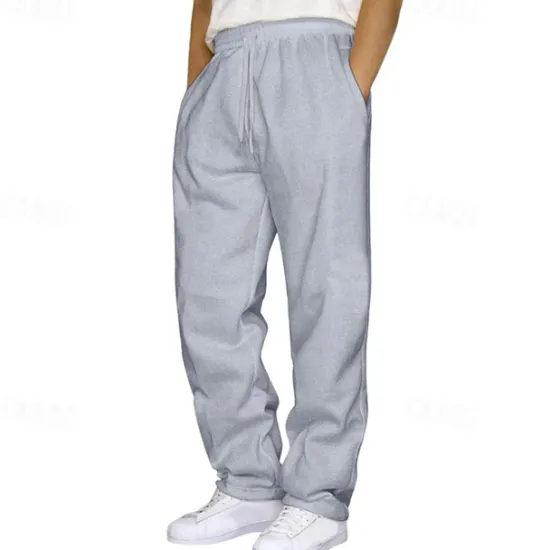 Best OUKU Men's Athletic Pants Sweatpants Trousers Pocket Drawstring Elastic Waist Plain Comfort Sports Outdoor Daily Fashion Casual Black Yellow Micro-elastic