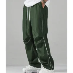 Discount OUKU Men's Athletic Pants Trousers Casual Pants Pocket Drawstring Elastic Waist Plain Comfort Sports Outdoor Daily Fashion Casual Black Blue Micro-elastic