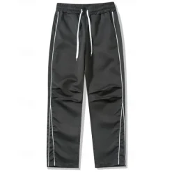 Discount OUKU Men's Athletic Pants Trousers Casual Pants Pocket Drawstring Elastic Waist Plain Comfort Sports Outdoor Daily Fashion Casual Black Blue Micro-elastic