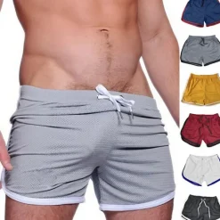 Clearance OUKU Men's Athletic Shorts 3 inch Shorts Short Shorts Running Shorts Gym Shorts Sports Gym Bathing Breathable Quick Dry Drawstring Elastic Waist Solid Color Short Sporty Casual / Sporty Activewear 1 2