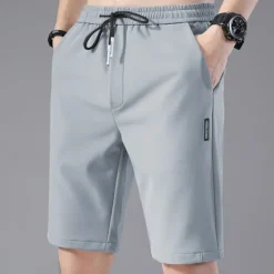 Hot OUKU Men's Athletic Shorts Active Shorts Casual Shorts Pocket Drawstring Elastic Waist Plain Comfort Quick Dry Outdoor Daily Going out Fashion Streetwear Black Light Green