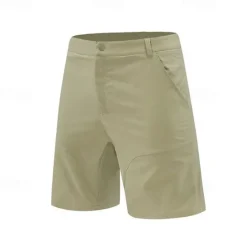 Clearance OUKU Men's Athletic Shorts Active Shorts Patchwork Zipper Pocket Multi Pocket Solid Color Waterproof Quick Dry Knee Length Outdoor Vacation Home Vacation Sports Light Khaki Black Stretchy