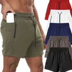 Discount OUKU Men's Athletic Shorts Board Shorts Running Shorts Training Shorts Pocket Drawstring Elastic Waist Plain Comfort Soft Short Sports Outdoor Casual Holiday Streetwear Stylish ArmyGreen Micro-elastic