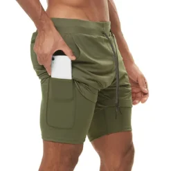 Clearance OUKU Men's Athletic Shorts Running Shorts Casual Shorts With Compression Liner with Towel Loop Plain Camouflage Comfort Breathable Outdoor Daily Going out Fashion Casual 1 2