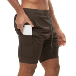 Clearance OUKU Men's Athletic Shorts Running Shorts Casual Shorts With Compression Liner with Towel Loop Plain Camouflage Comfort Breathable Outdoor Daily Going out Fashion Casual 1 2