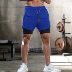 Clearance OUKU Men's Athletic Shorts Running Shorts Casual Shorts With Compression Liner with Towel Loop Plain Camouflage Comfort Breathable Outdoor Daily Going out Fashion Casual 1 2