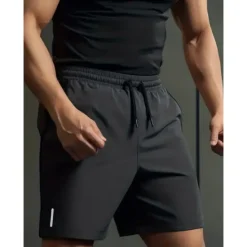 Hot OUKU Men's Athletic Shorts Running Shorts Gym Shorts Sports Going out Weekend Breathable Quick Dry Running Casual Pocket Drawstring Elastic Waist Plain Knee Length Gymnatics Activewear Black Dark Blue
