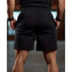 Hot OUKU Men's Athletic Shorts Running Shorts Gym Shorts Sports Going out Weekend Breathable Quick Dry Running Casual Pocket Drawstring Elastic Waist Plain Knee Length Gymnatics Activewear Black Dark Blue