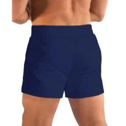 Discount OUKU Men's Athletic Shorts Running Shorts Gym Shorts Sports Going out Weekend Breathable Quick Dry Running Casual Pocket Drawstring Elastic Waist Plain Knee Length Gymnatics Activewear Black Royal Blue